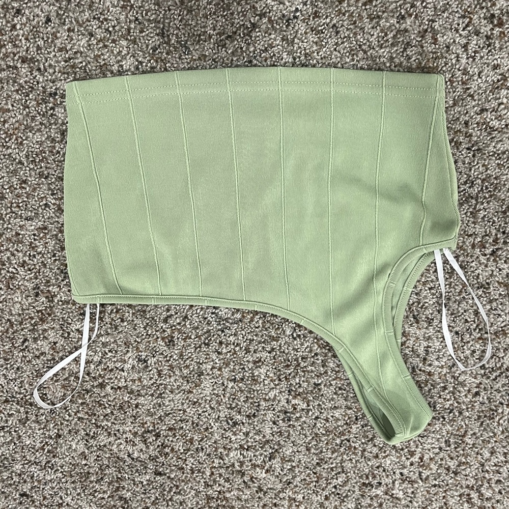 Sage Green Asymmetrical Top